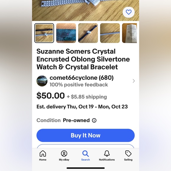 Collectable Holiday ArtDeco Suzanne Somers Crystal Art Deco Vintage Style Watch - Picture 15 of 15